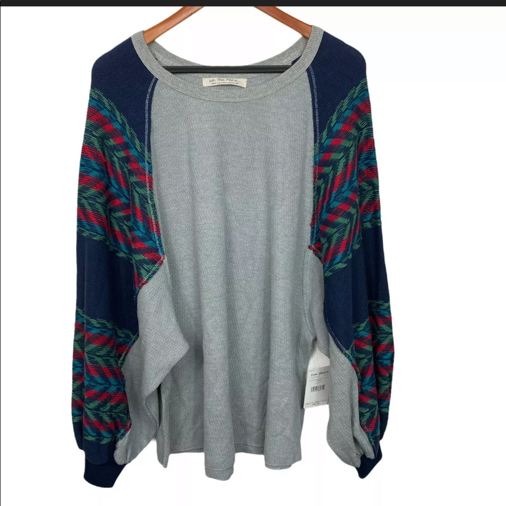 Free People Southwestern Sea Combo Top Bohemian - Picture 2 of 13